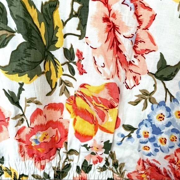 Faithfull the Brand Il Riso Midi linen Dress Teatro Floral NWT - Picture 7 of 10